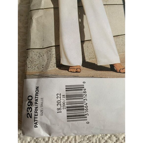 Vogue Anne Klein Misses Jacket Skirt Pants Sewing Pattern 2390 Sz 18 - 22 Uncut - Picture 4 of 9
